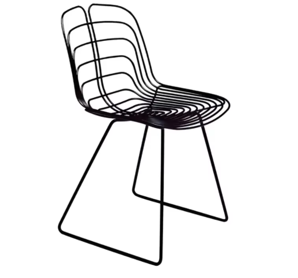 HOME DECORATION ITEM CHAIRS  FU005 Elegant Design Eco Friendly Home Decorative Chair for Sale Fresh Quality Living Room Furniture Black Color Metal Wire Chairs